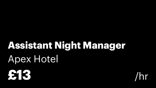 Assistant Night Manager