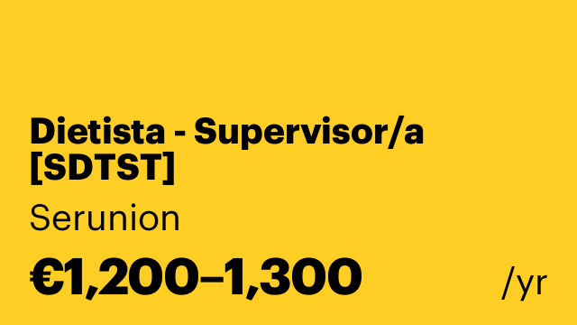 Dietista - Supervisor/a [SDTST]