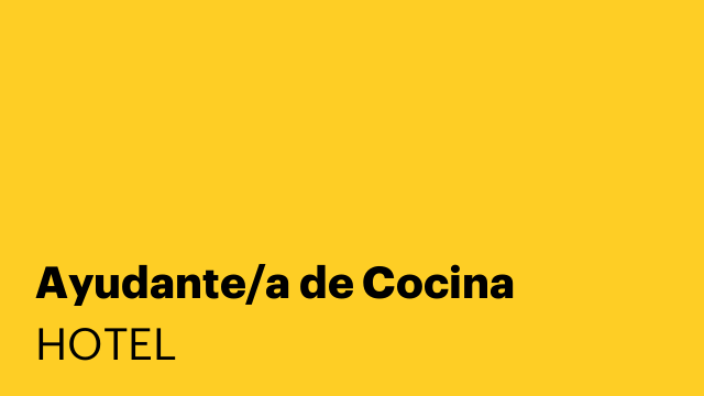 Ayudante/a de Cocina
