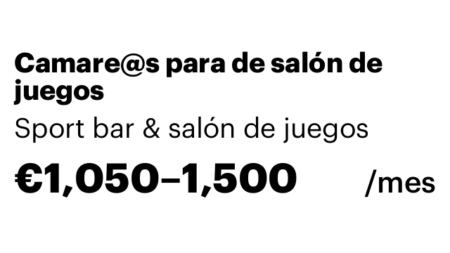 Camare@s para de salón de juegos