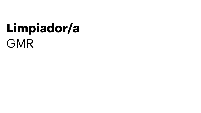 Limpiador/a
