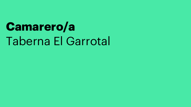Camarero/a