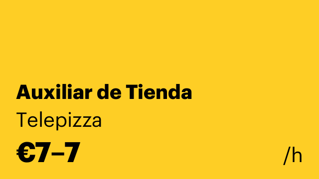 Auxiliar de Tienda