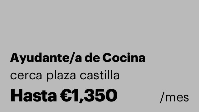 Ayudante/a de Cocina
