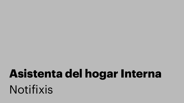 Asistenta del hogar Interna