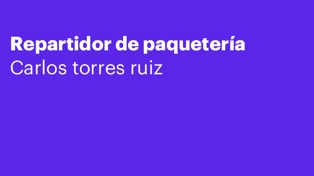 Repartidor de paquetería
