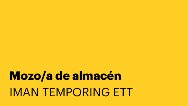 Mozo/a de almacén