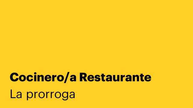 Cocinero/a Restaurante