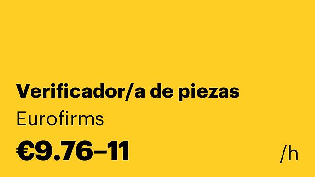 Verificador/a de piezas