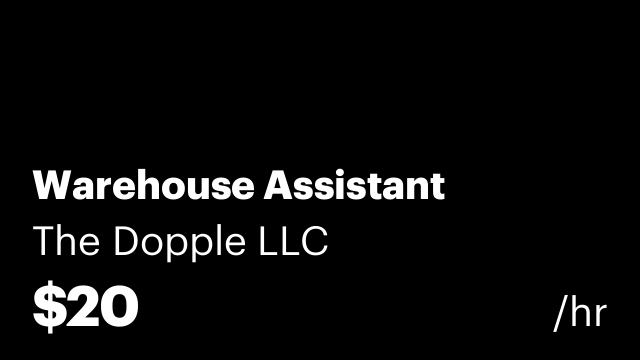 Warehouse Assistant