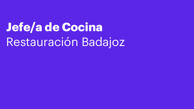 Jefe/a de Cocina