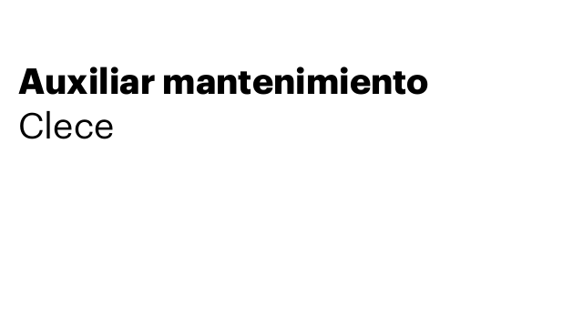 Auxiliar mantenimiento