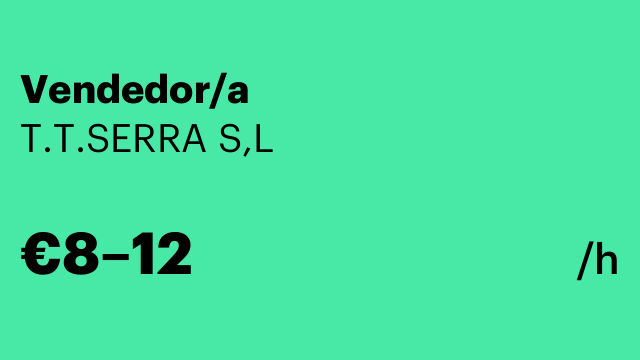 Vendedor/a