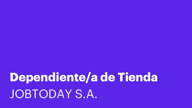 Dependiente/a de Tienda