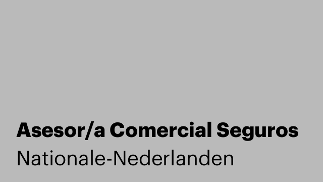 Asesor/a Comercial Seguros