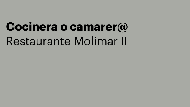 Cocinera o camarer@