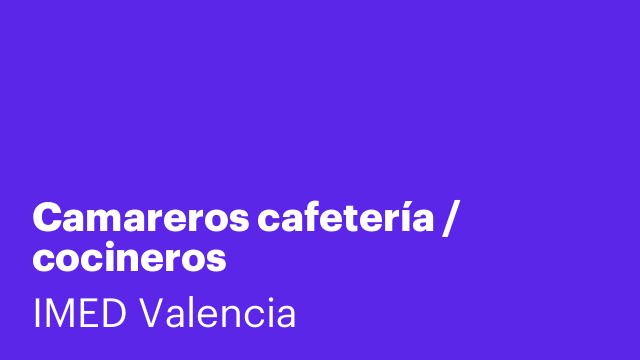 Camareros cafetería / cocineros