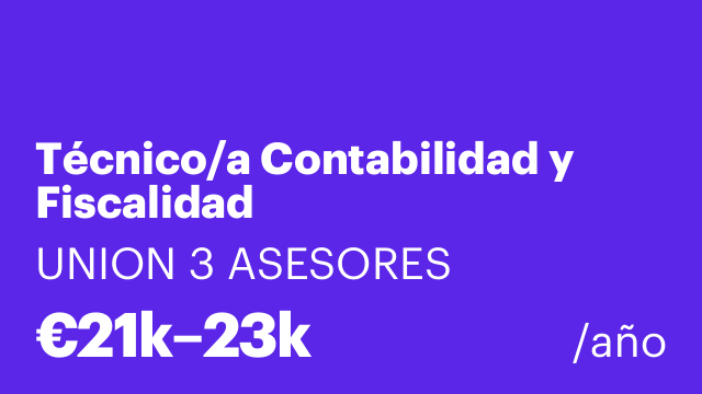 Técnico/a Contabilidad y Fiscalidad