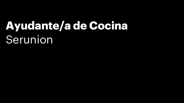 Ayudante/a de Cocina