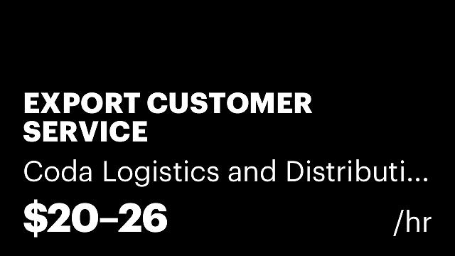 EXPORT CUSTOMER SERVICE