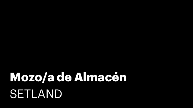 Mozo/a de Almacén