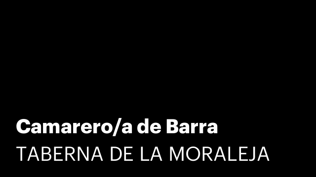 Camarero/a de Barra