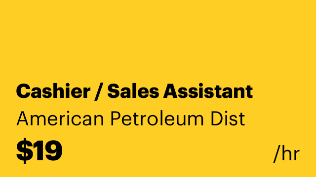 Cashier / Sales Assistant