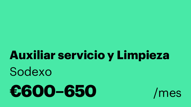 Auxiliar servicio y Limpieza