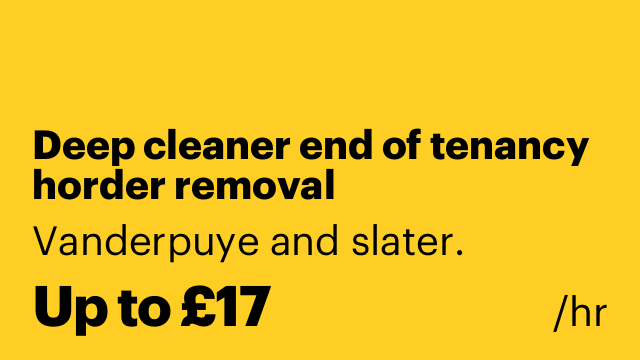 Deep cleaner end of tenancy horder removal