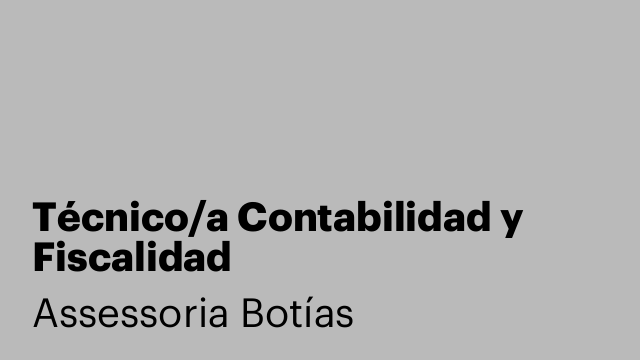 Técnico/a Contabilidad y Fiscalidad