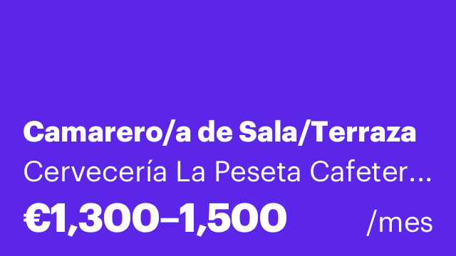 Camarero/a de Sala/Terraza