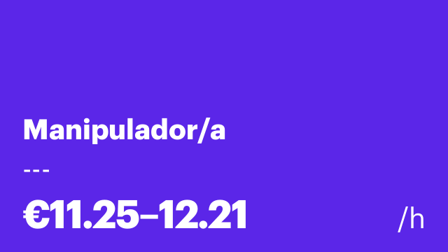 Manipulador/a