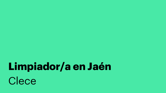 Limpiador/a en Jaén