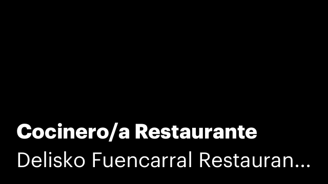 Cocinero/a Restaurante