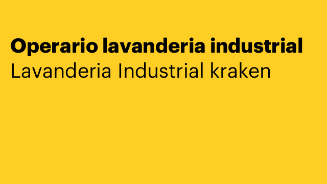 Operario lavanderia industrial