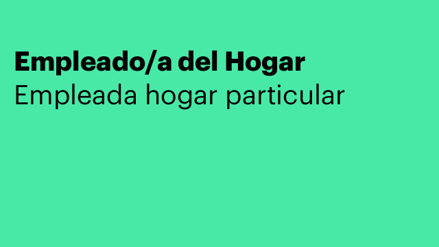 Empleado/a del Hogar