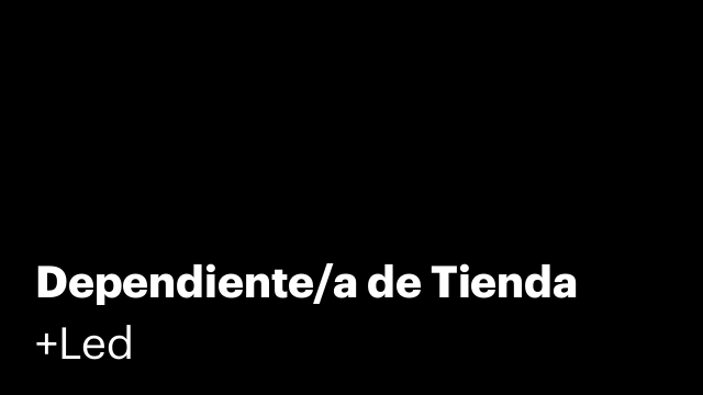 Dependiente/a de Tienda