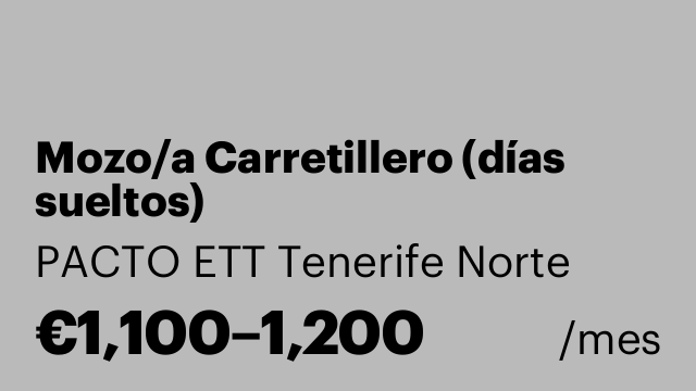 Mozo/a Carretillero (días sueltos)