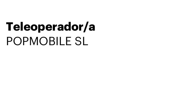 Teleoperador/a