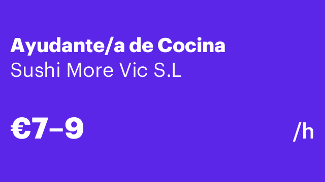 Ayudante/a de Cocina