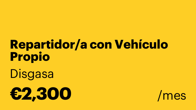 Repartidor/a con Vehículo Propio