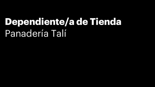 Dependiente/a de Tienda