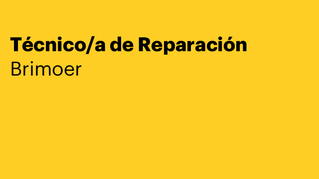 Técnico/a de Reparación
