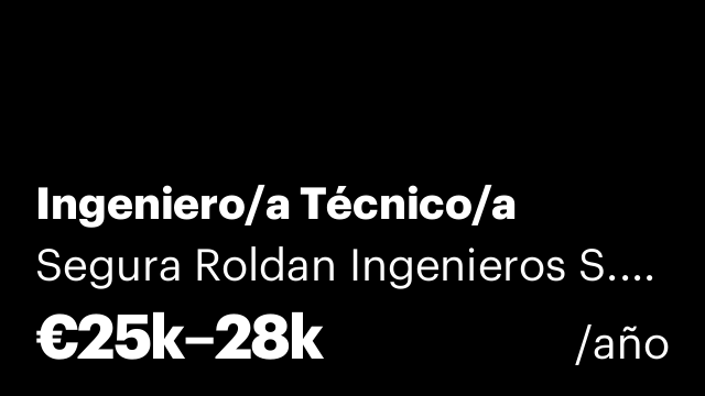 Ingeniero/a Técnico/a