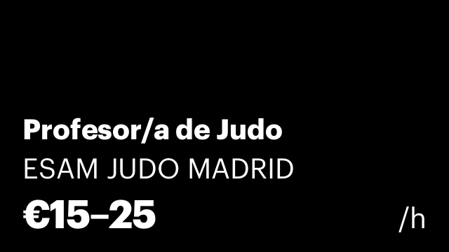 Profesor/a de Judo