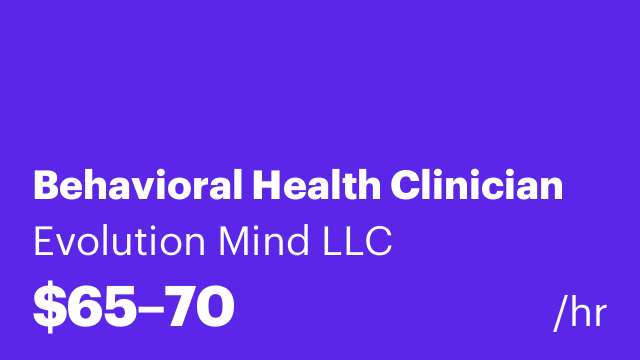 Behavioral Health Clinician