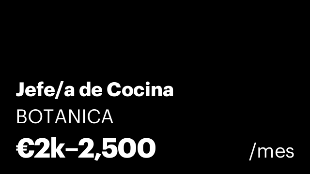 Jefe/a de Cocina