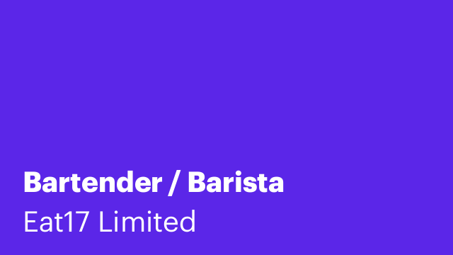 Bartender / Barista