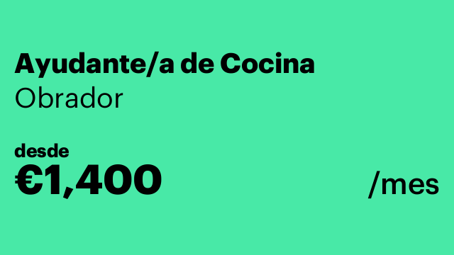 Ayudante/a de Cocina
