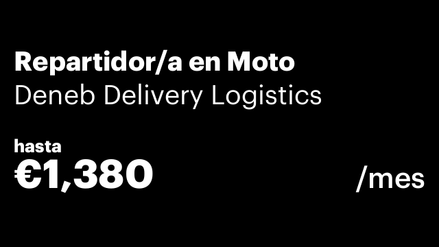 Repartidor/a en Moto